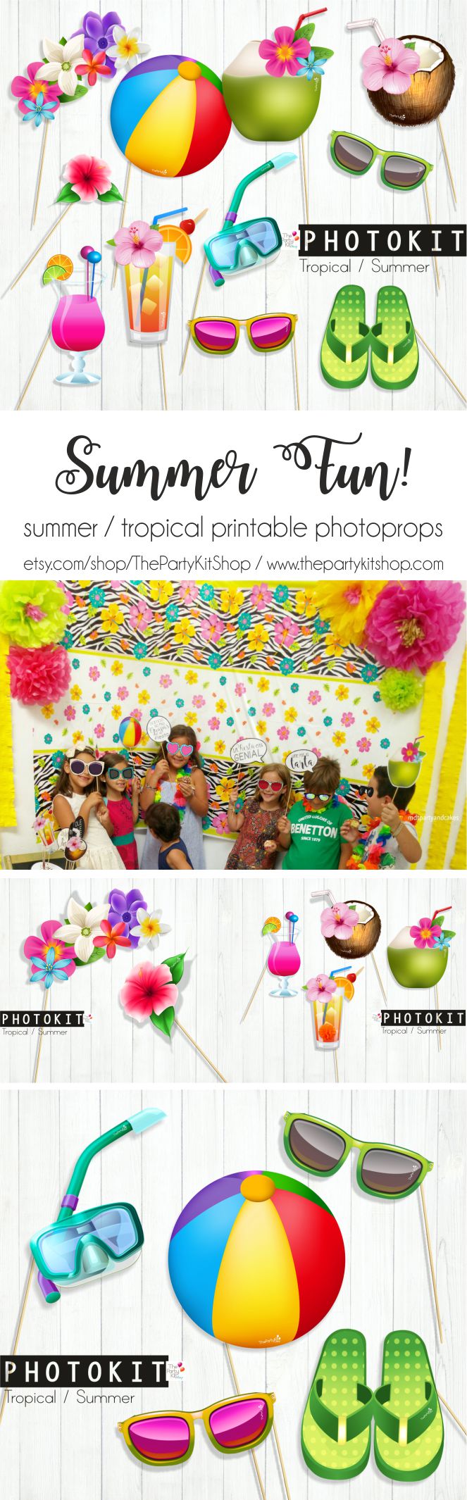 Printable summer Photoprops