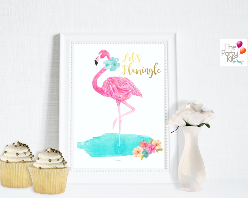 flamingo party printable